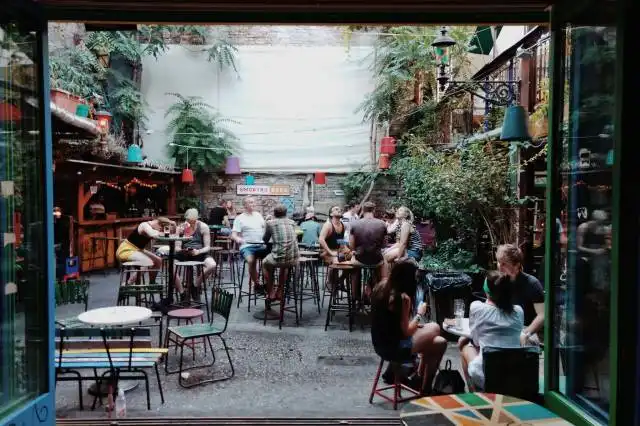 people sitting inside restaurant