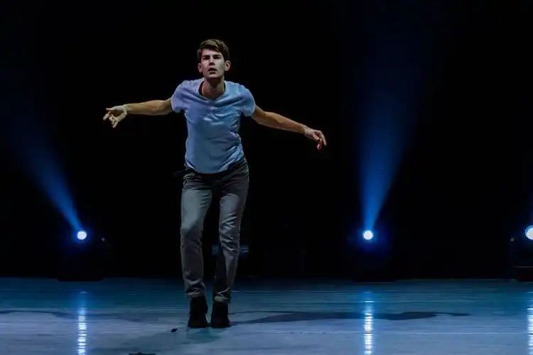 man standing on stage