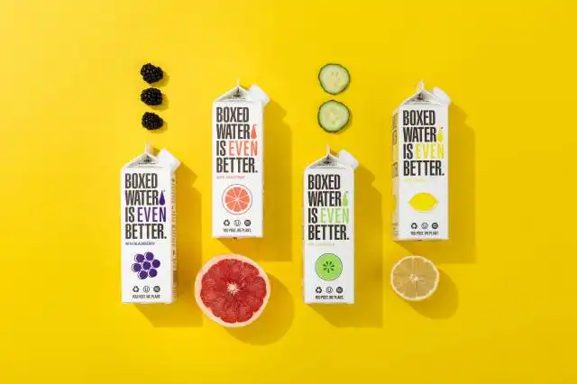 a yellow background with a few different foods