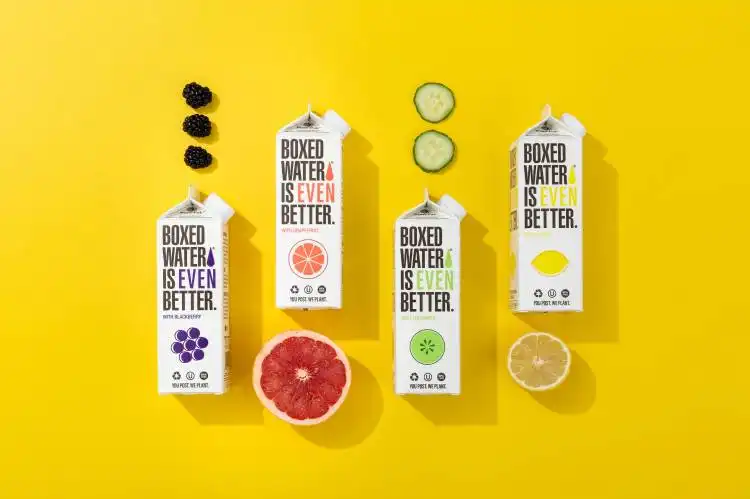 a yellow background with a few different foods