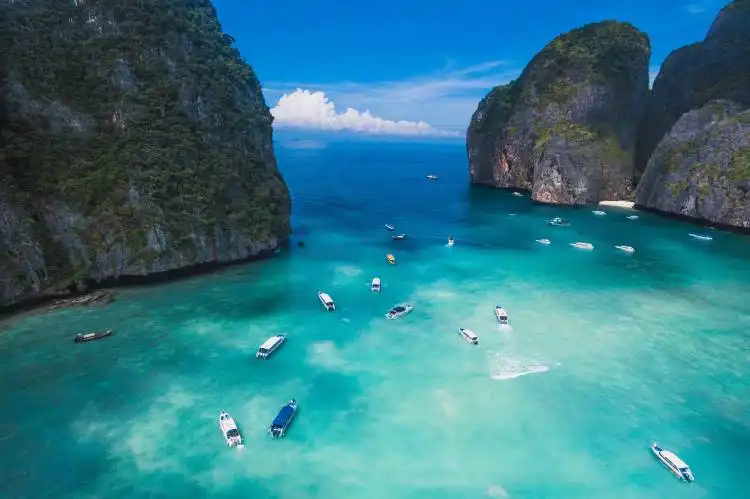 aerial photography of body of water