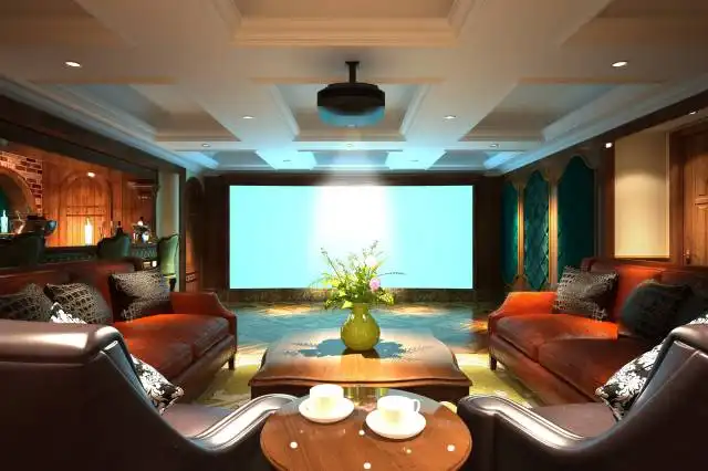 3d render home cinema room