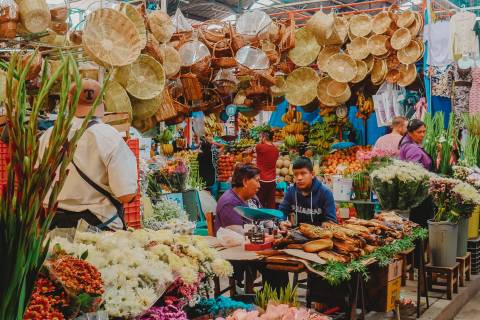 people in market during daytime