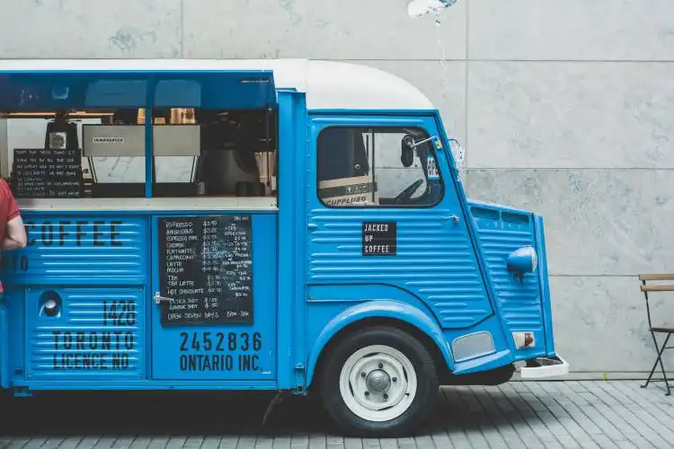 blue food truck