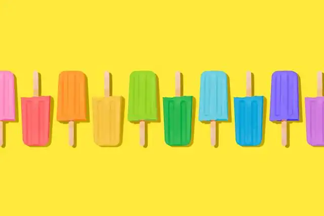 a row of popsicles sitting on top of each other