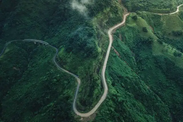 aerial photography of roadway