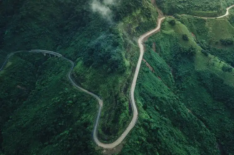 aerial photography of roadway
